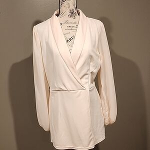 NWOT Elegant Cream Blouse/romper